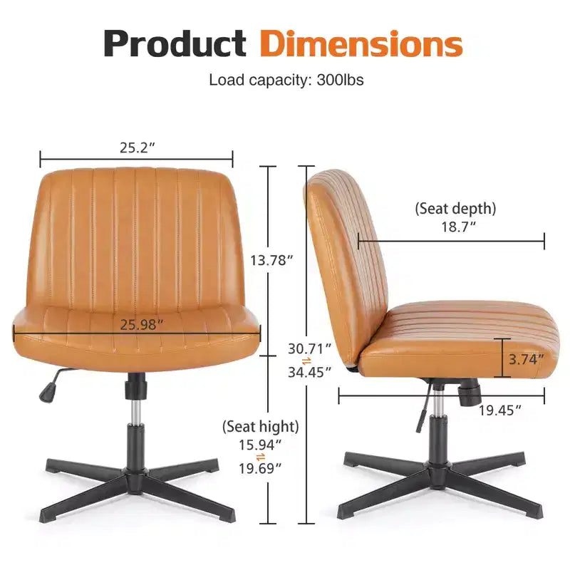 Sedia da ufficio ergonomica senza braccioli con seduta ampia, multicolore, per 1 persona