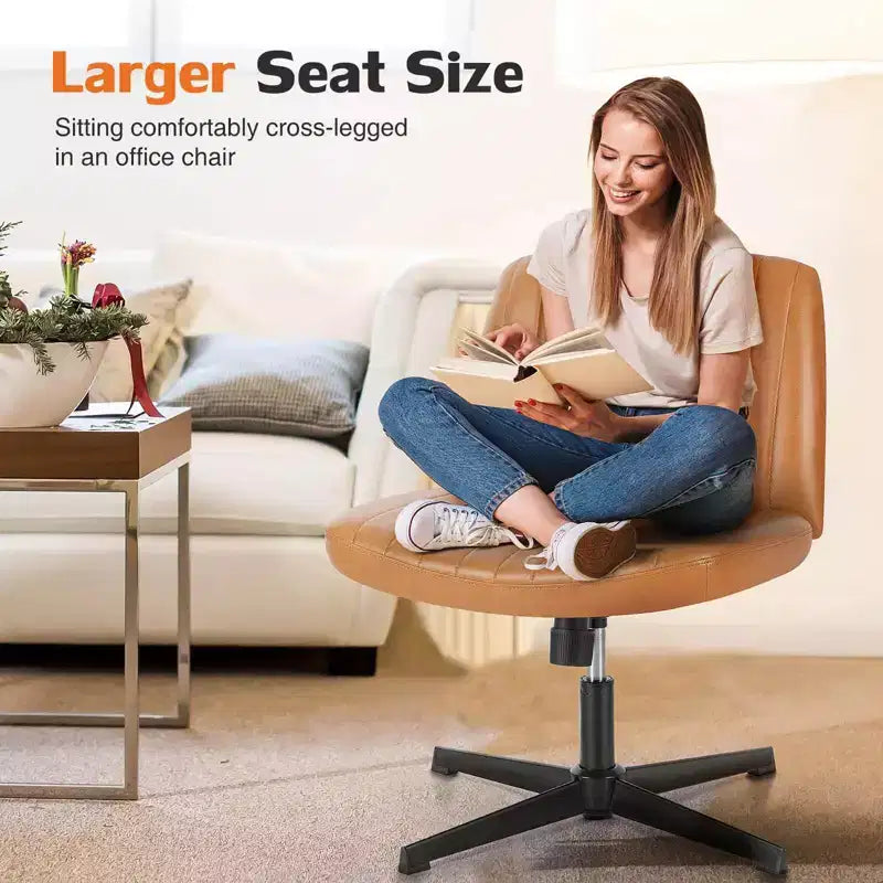 Sedia da ufficio ergonomica senza braccioli con seduta ampia, multicolore, per 1 persona
