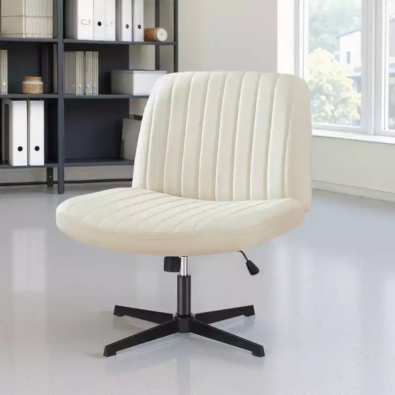 Sedia da ufficio ergonomica senza braccioli con seduta ampia, multicolore, per 1 persona