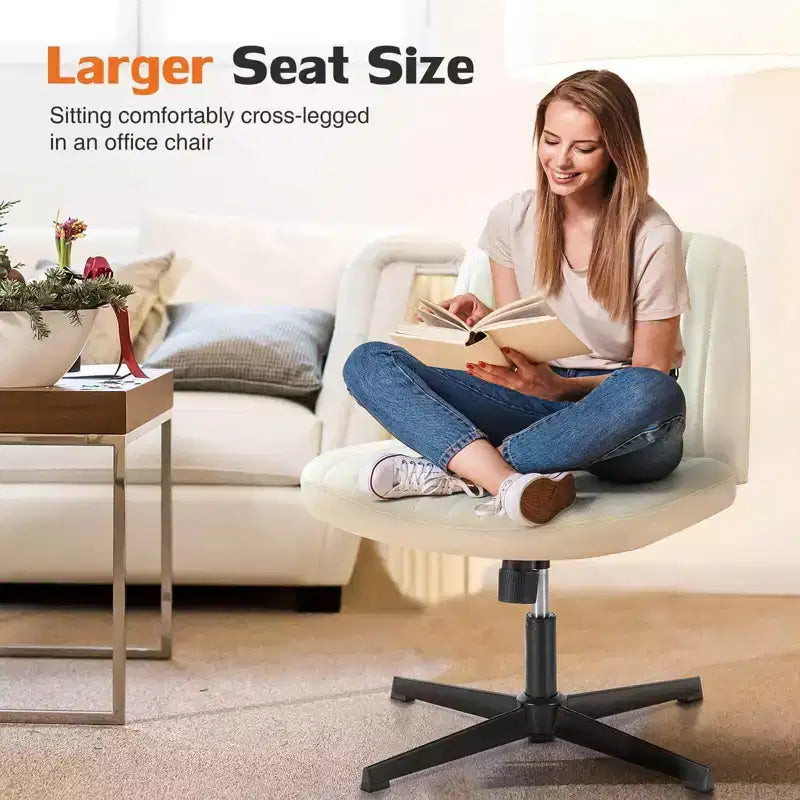 Sedia da ufficio ergonomica senza braccioli con seduta ampia, multicolore, per 1 persona
