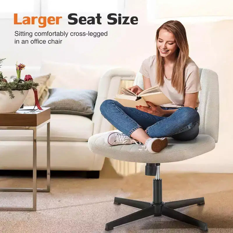 Sedia da ufficio ergonomica senza braccioli con seduta ampia, multicolore, per 1 persona
