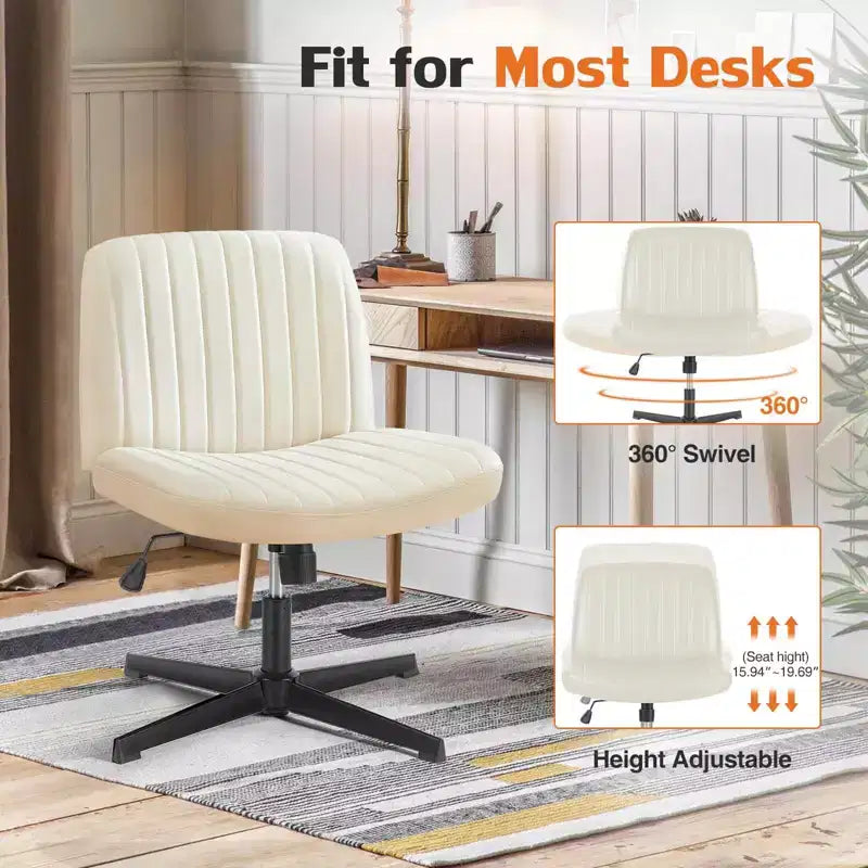 Sedia da ufficio ergonomica senza braccioli con seduta ampia, multicolore, per 1 persona