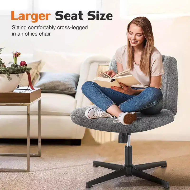 Sedia da ufficio ergonomica senza braccioli con seduta ampia, multicolore, per 1 persona