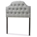 Morris Modern And Contemporary Faux Leather Upholstered Button - Tufted Scalloped Headboard - Baxton Studio