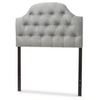 Morris Modern And Contemporary Faux Leather Upholstered Button - Tufted Scalloped Headboard - Baxton Studio