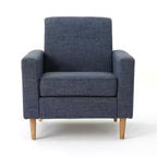Poltrona Mid-Century Modern, Verde Tenue / Blu Scuro, Imbottita, 1 Posto