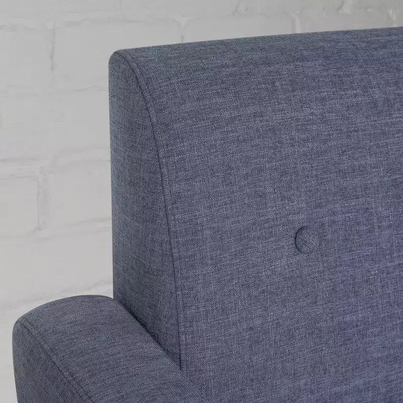 Poltrona Mid-Century Modern, Verde Tenue / Blu Scuro, Imbottita, 1 Posto