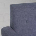 Poltrona Mid-Century Modern, Verde Tenue / Blu Scuro, Imbottita, 1 Posto