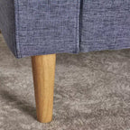 Poltrona Mid-Century Modern, Verde Tenue / Blu Scuro, Imbottita, 1 Posto