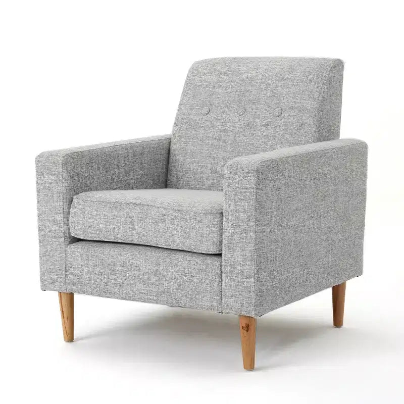 Poltrona Mid-Century Modern, Verde Tenue / Blu Scuro, Imbottita, 1 Posto