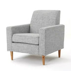 Poltrona Mid-Century Modern, Verde Tenue / Blu Scuro, Imbottita, 1 Posto