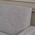 Poltrona Mid-Century Modern, Verde Tenue / Blu Scuro, Imbottita, 1 Posto