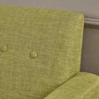 Poltrona Mid-Century Modern, Verde Tenue / Blu Scuro, Imbottita, 1 Posto