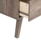 Comò con 6 cassetti in stile moderno di metà secolo, nero / grigio sbiancato / bianco / ciliegio, assemblaggio da 1 persona