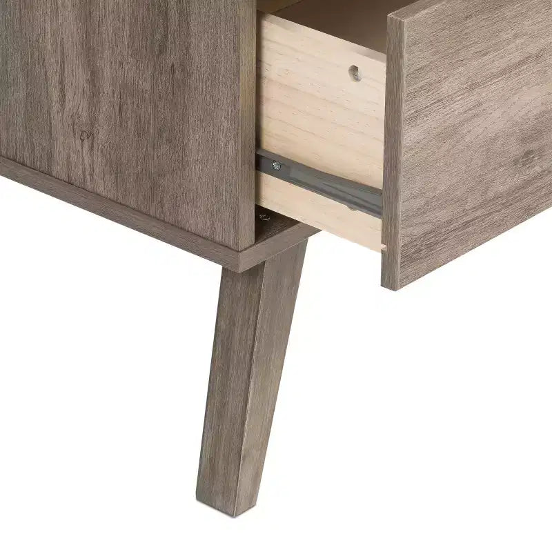 Comò con 6 cassetti in stile moderno di metà secolo, nero / grigio sbiancato / bianco / ciliegio, assemblaggio da 1 persona