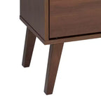 Comò con 6 cassetti in stile moderno di metà secolo, nero / grigio sbiancato / bianco / ciliegio, assemblaggio da 1 persona
