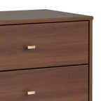 Comò con 6 cassetti in stile moderno di metà secolo, nero / grigio sbiancato / bianco / ciliegio, assemblaggio da 1 persona